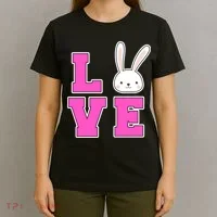 Love Easter Bunny Cute T-Shirt thumb 4