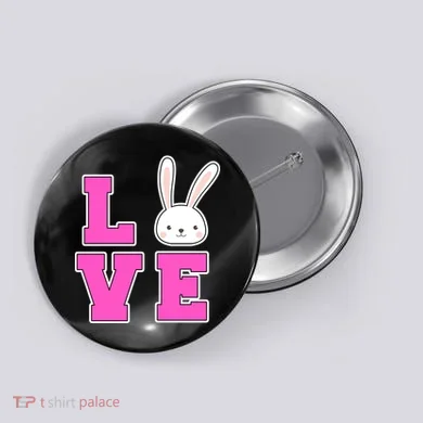 Love Easter Bunny Cute Button