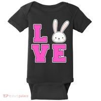 Love Easter Bunny Cute Baby Bodysuit thumb 0