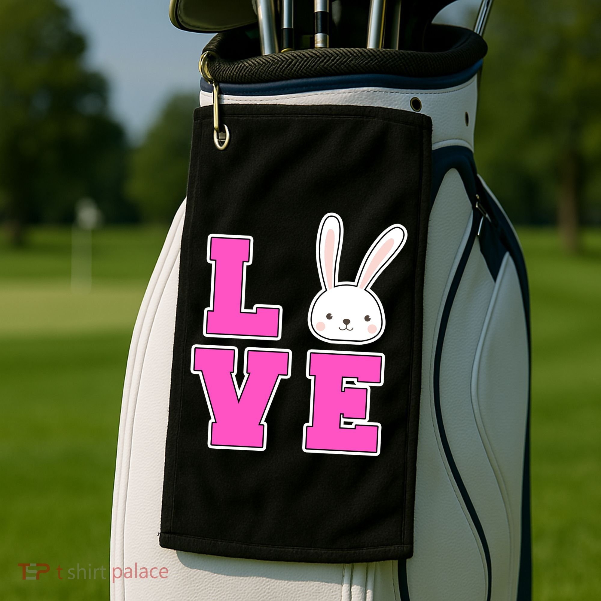 Love Easter Bunny Cute Golf Towel