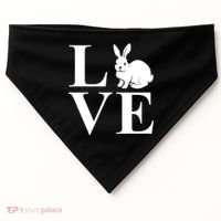 Love Easter Bunny Rabbit USA-Made Doggie Bandana thumb 0