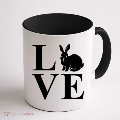 Love Easter Bunny Rabbit Coffee Mug back