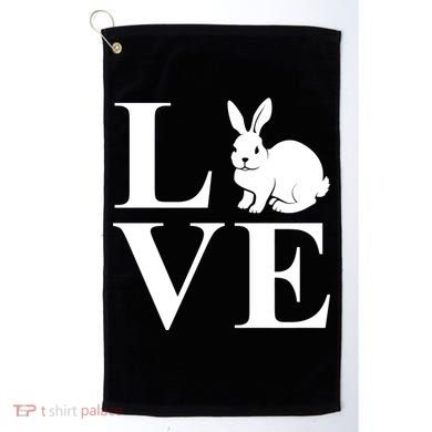 Love Easter Bunny Rabbit Golf Towel
