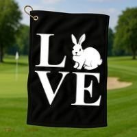 Love Easter Bunny Rabbit Golf Towel thumb 1