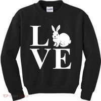 Love Easter Bunny Rabbit Kids Sweatshirt thumb 0
