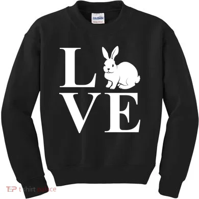 Love Easter Bunny Rabbit Kids Sweatshirt