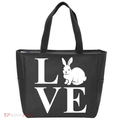 Love Easter Bunny Rabbit Tote Bag