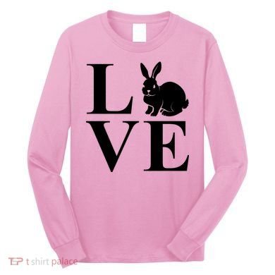 Love Easter Bunny Rabbit Long Sleeve Shirt