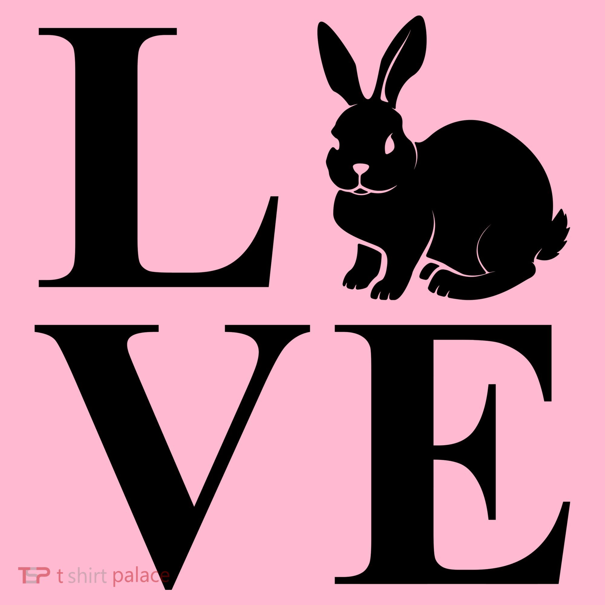 Love Easter Bunny Rabbit Button