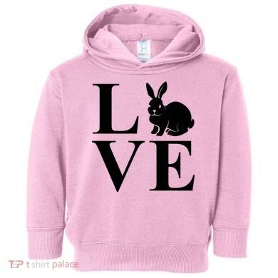 Love Easter Bunny Rabbit Toddler Hoodie