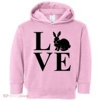 Love Easter Bunny Rabbit Toddler Hoodie thumb 0