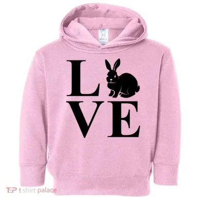 Love Easter Bunny Rabbit Toddler Hoodie