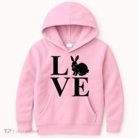 Love Easter Bunny Rabbit Kids Hoodie thumb 0