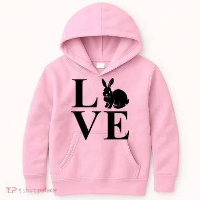 Love Easter Bunny Rabbit Kids Hoodie