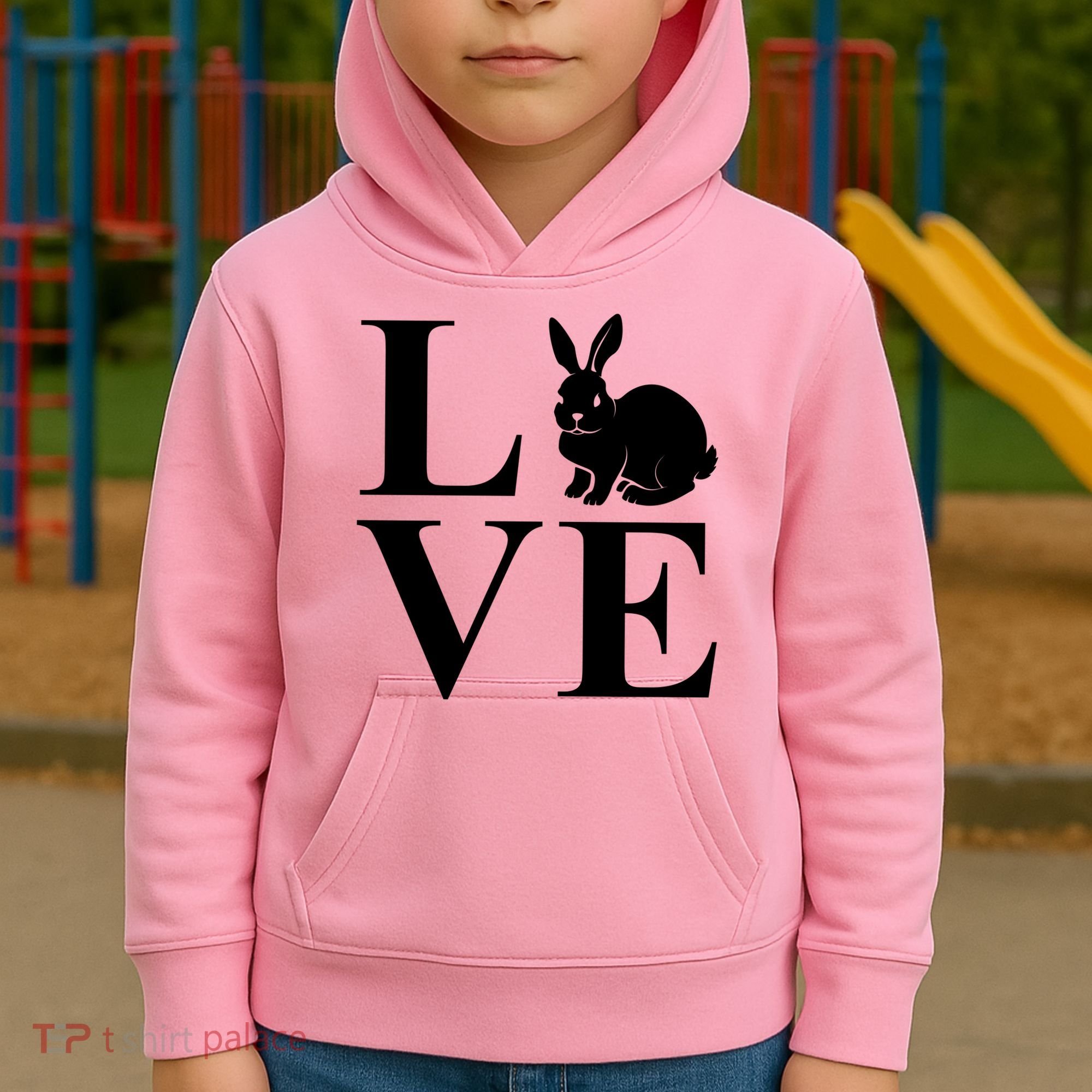 Love Easter Bunny Rabbit Kids Hoodie