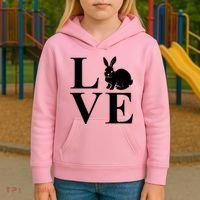 Love Easter Bunny Rabbit Kids Hoodie thumb 3