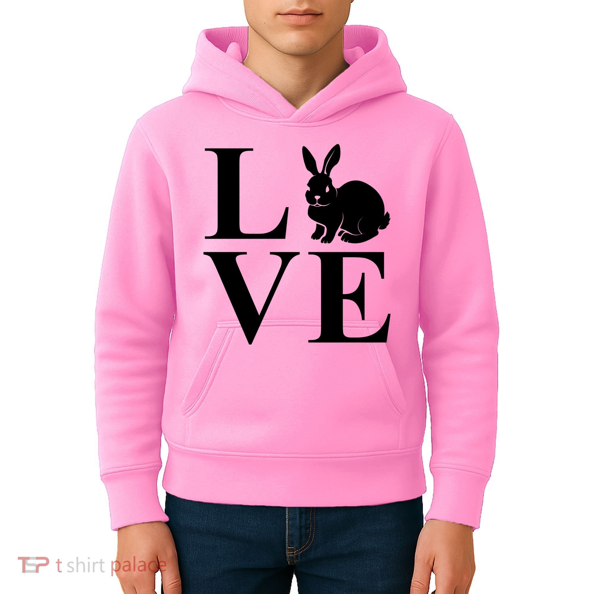 Love Easter Bunny Rabbit Kids Hoodie