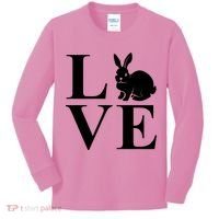 Love Easter Bunny Rabbit Kids Long Sleeve Shirt thumb 0