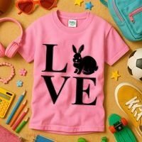 Love Easter Bunny Rabbit Kids T-Shirt thumb 3