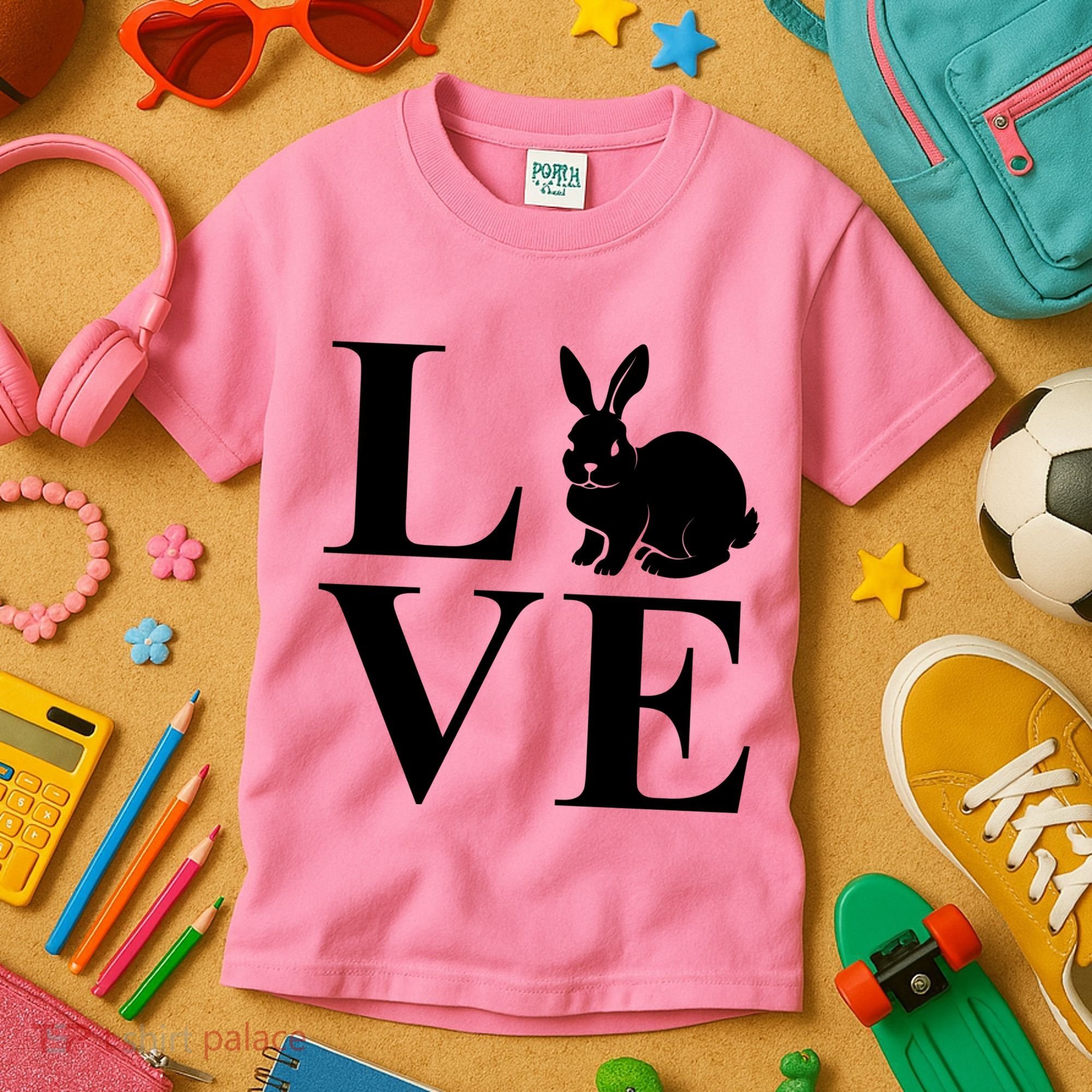 Love Easter Bunny Rabbit Kids T-Shirt