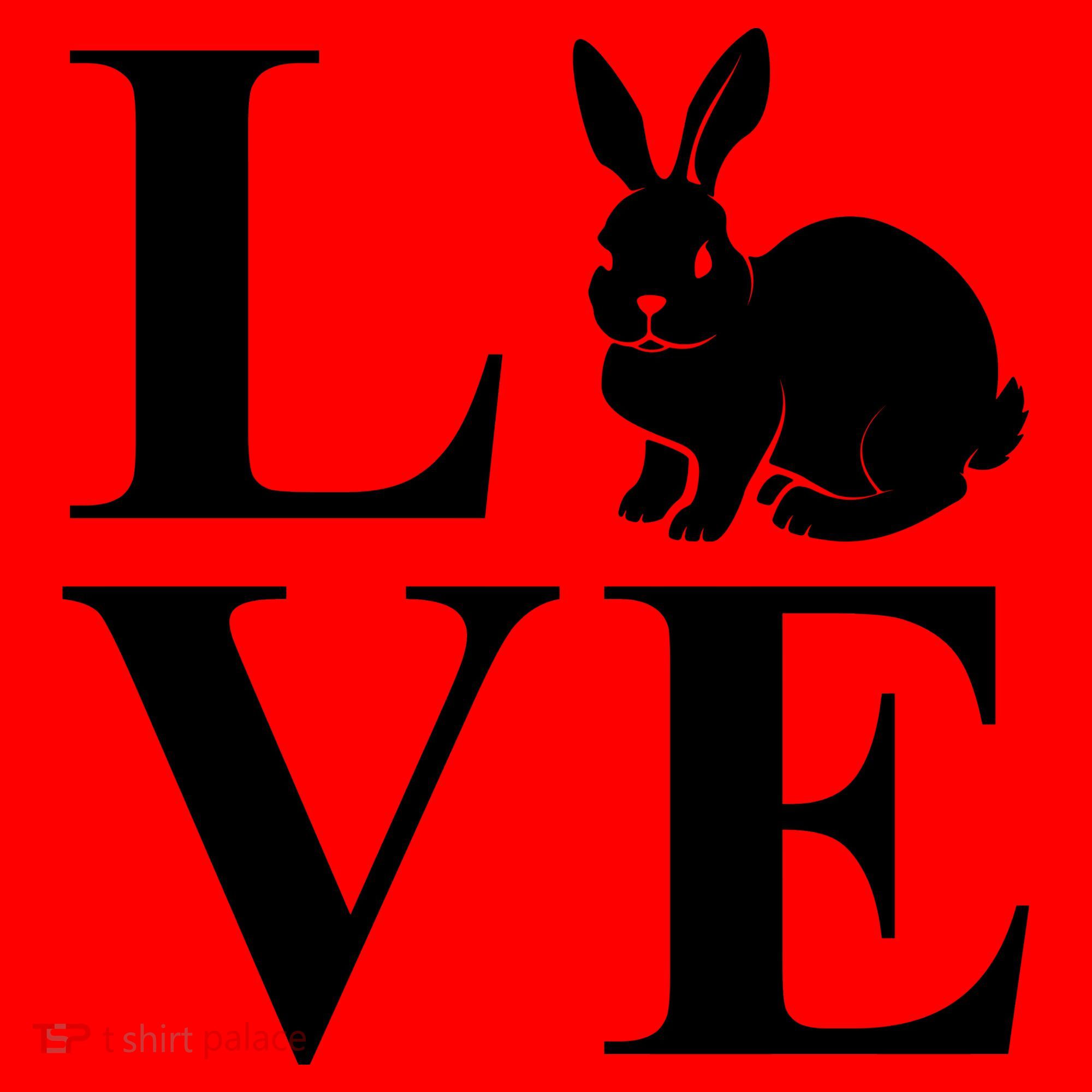Love Easter Bunny Rabbit Santa Hat