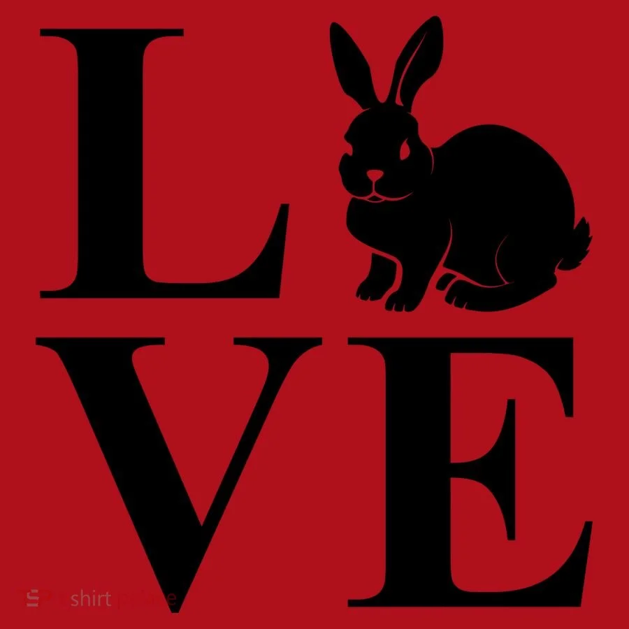Love Easter Bunny Rabbit Christmas Stocking