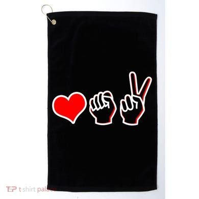 Love Fight Win Golf Towel