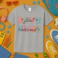 Love First Teach Second Kids T-Shirt thumb 3