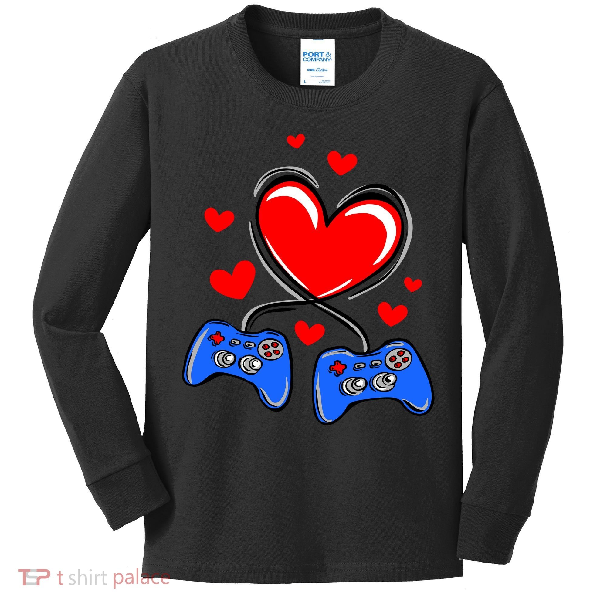 Love Gaming Video Games Funny Kids Long Sleeve Shirt