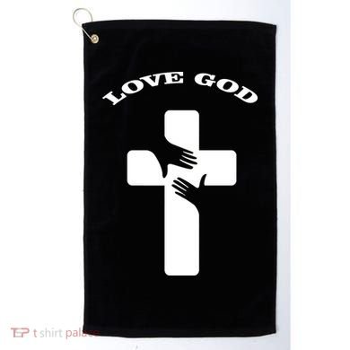 Love God Cross Golf Towel