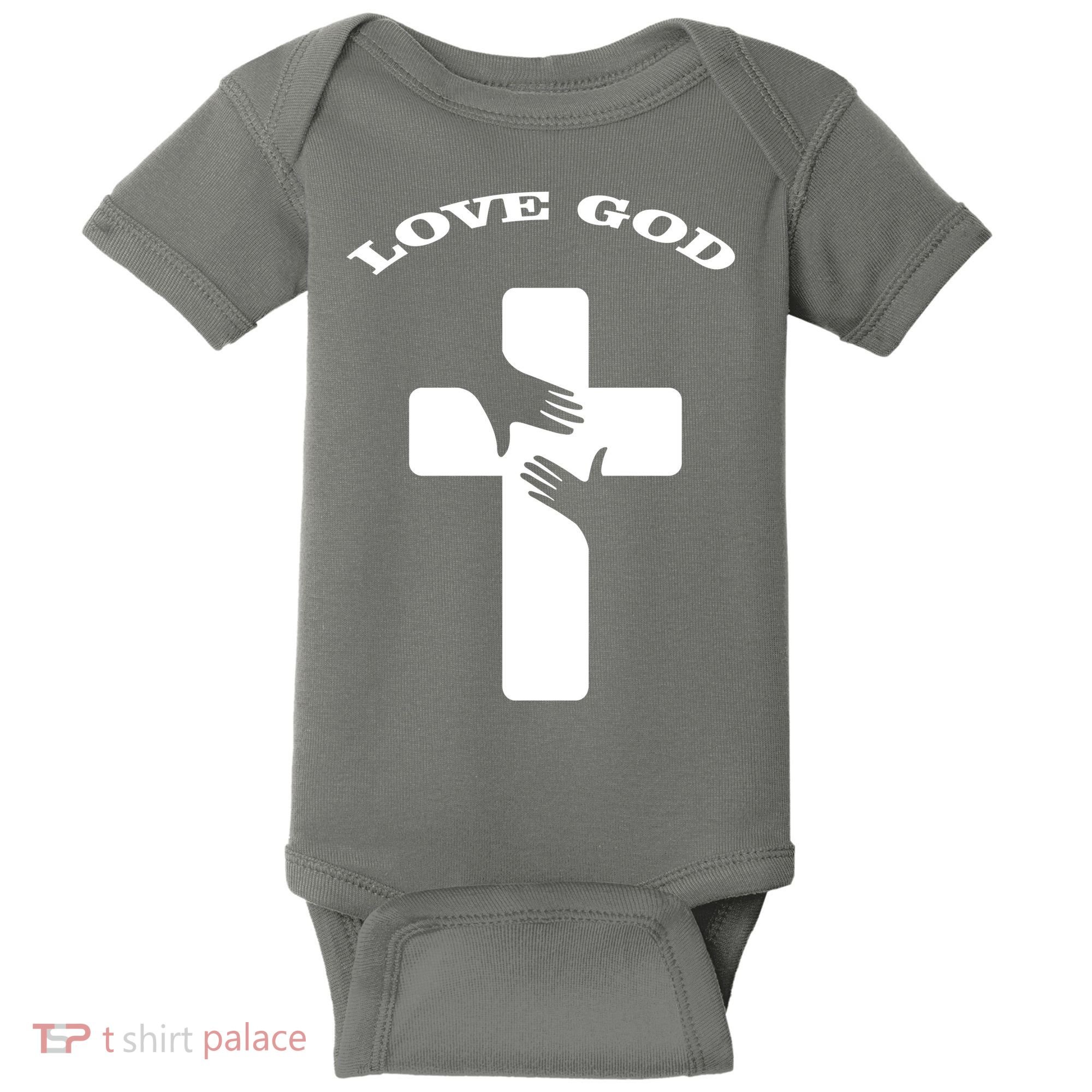 Love God Cross Baby Bodysuit