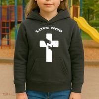 Love God Cross Kids Hoodie thumb 3