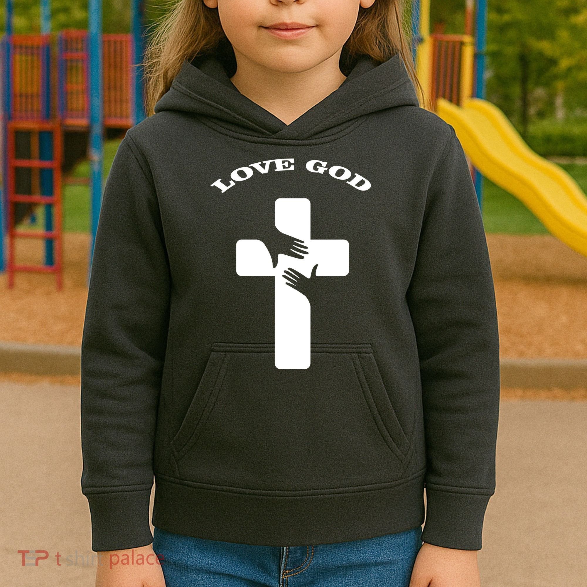 Love God Cross Kids Hoodie