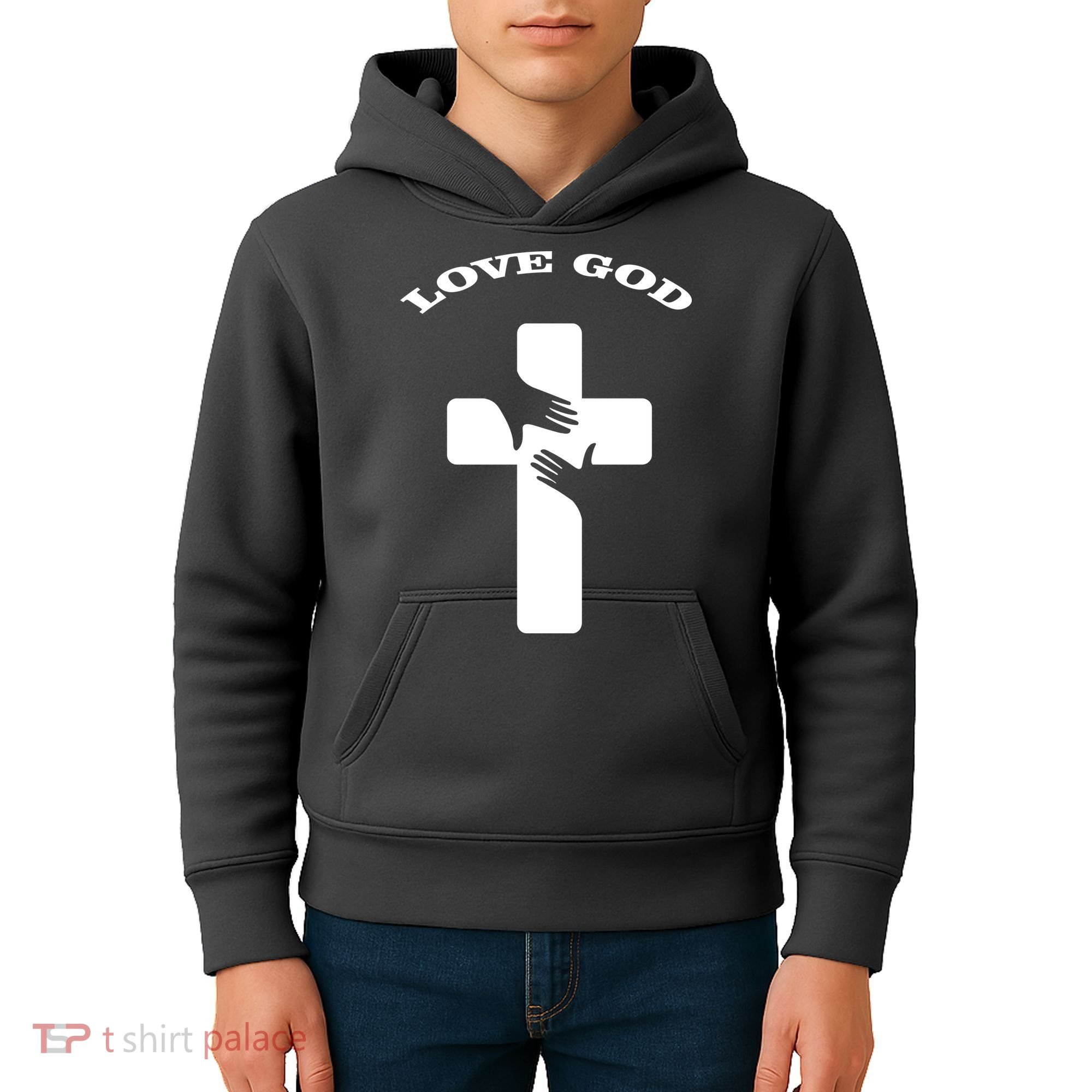 Love God Cross Kids Hoodie