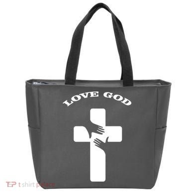 Love God Cross Tote Bag
