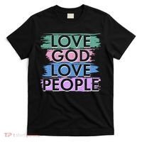 Love God Love People Religious Christian Faith T-Shirt thumb 0