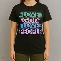 Love God Love People Religious Christian Faith T-Shirt thumb 4