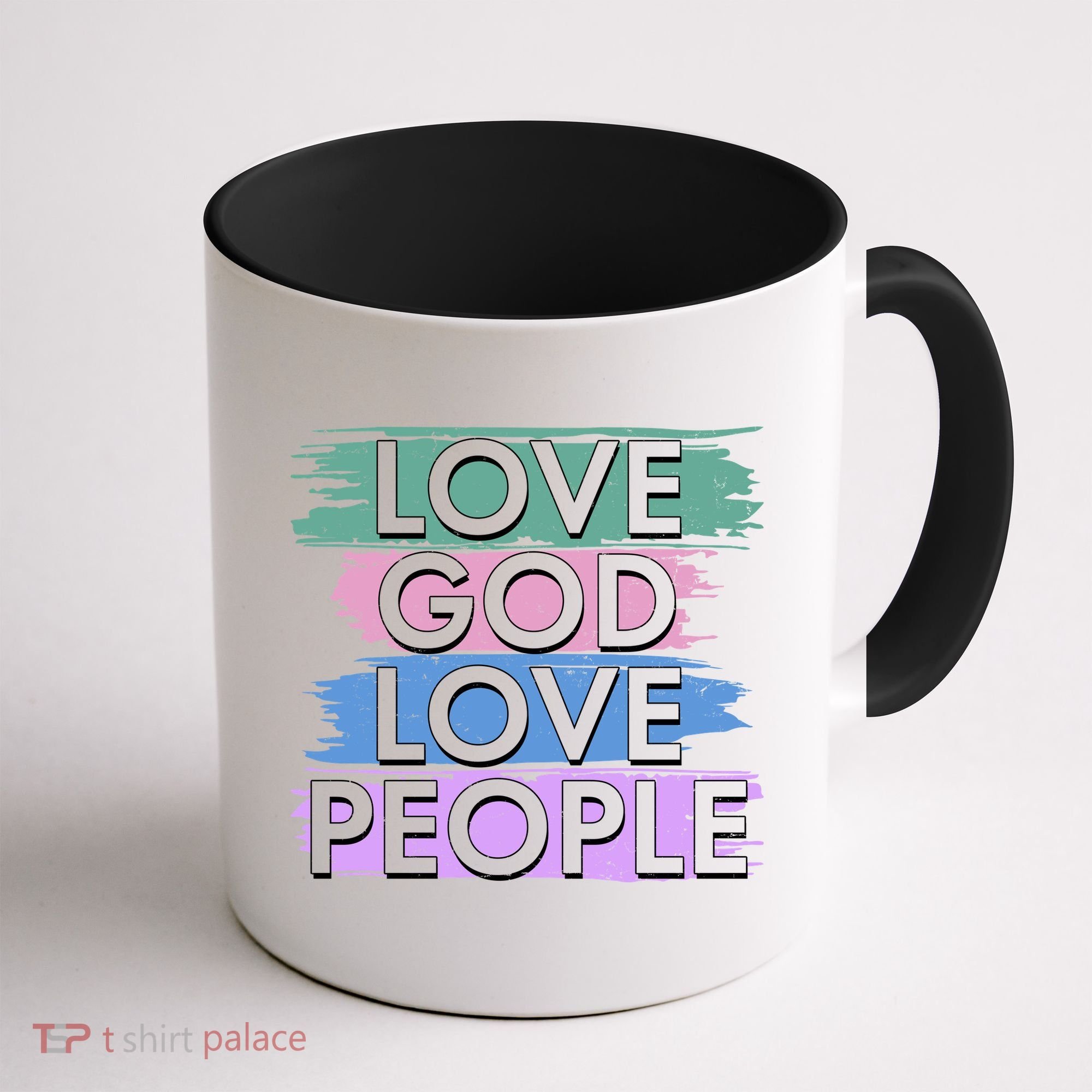Love God Love People Religious Christian Faith Coffee Mug