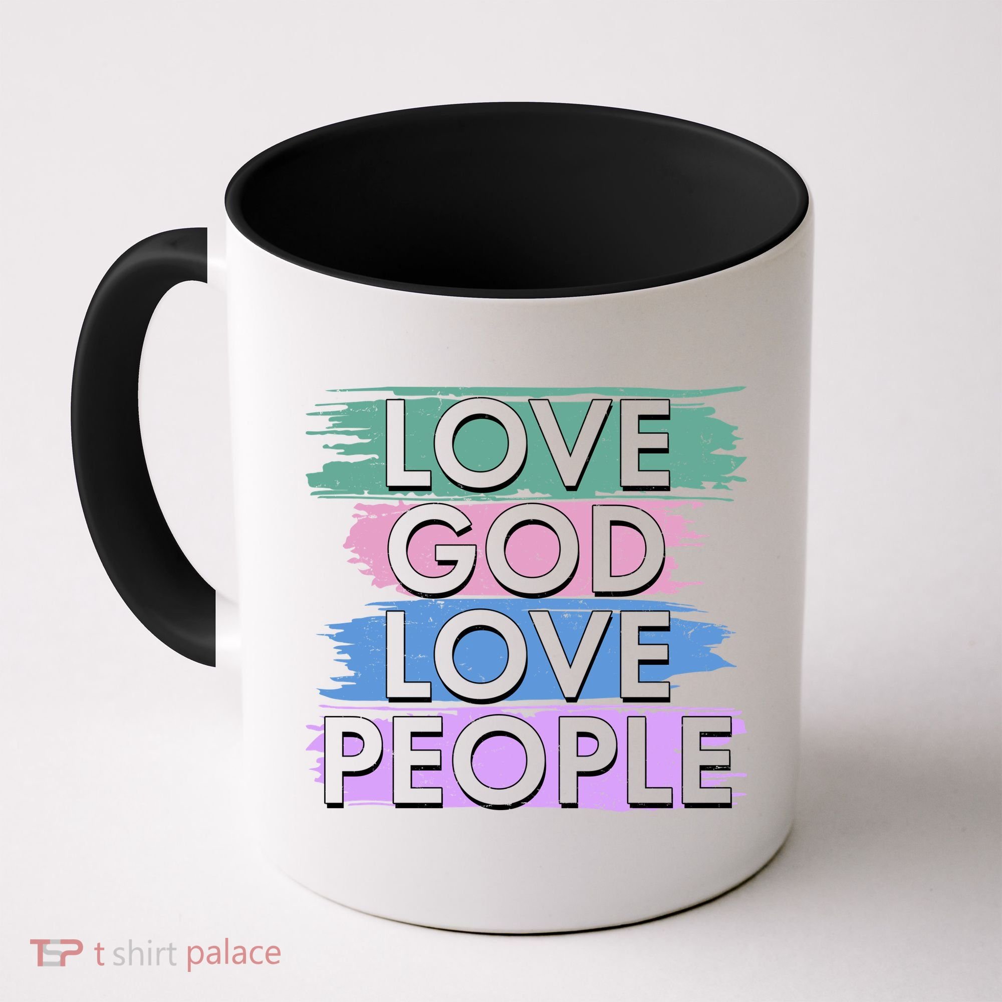 Love God Love People Religious Christian Faith Coffee Mug