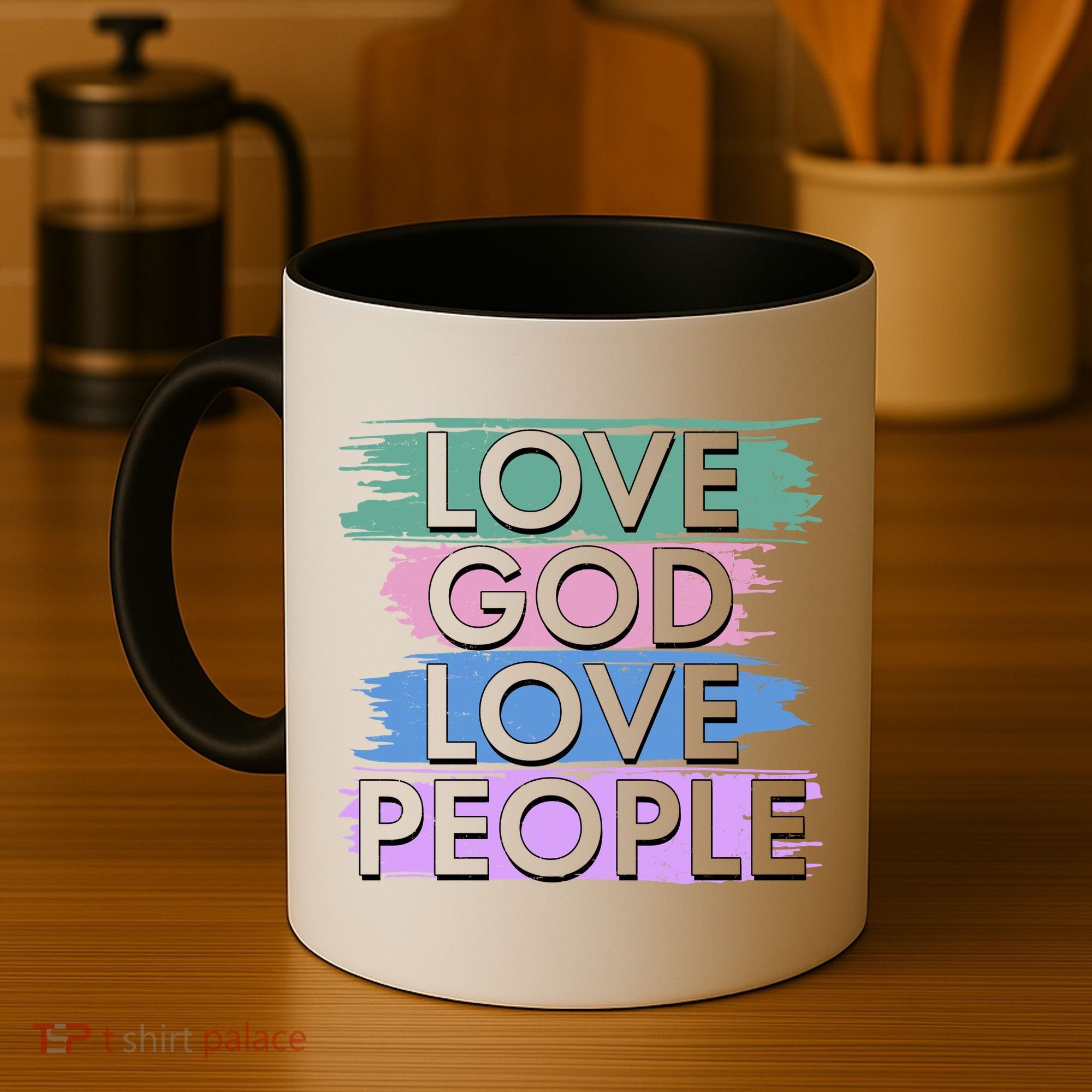 Love God Love People Religious Christian Faith Coffee Mug