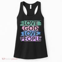 Love God Love People Religious Christian Faith Women's Tank Top thumb 0
