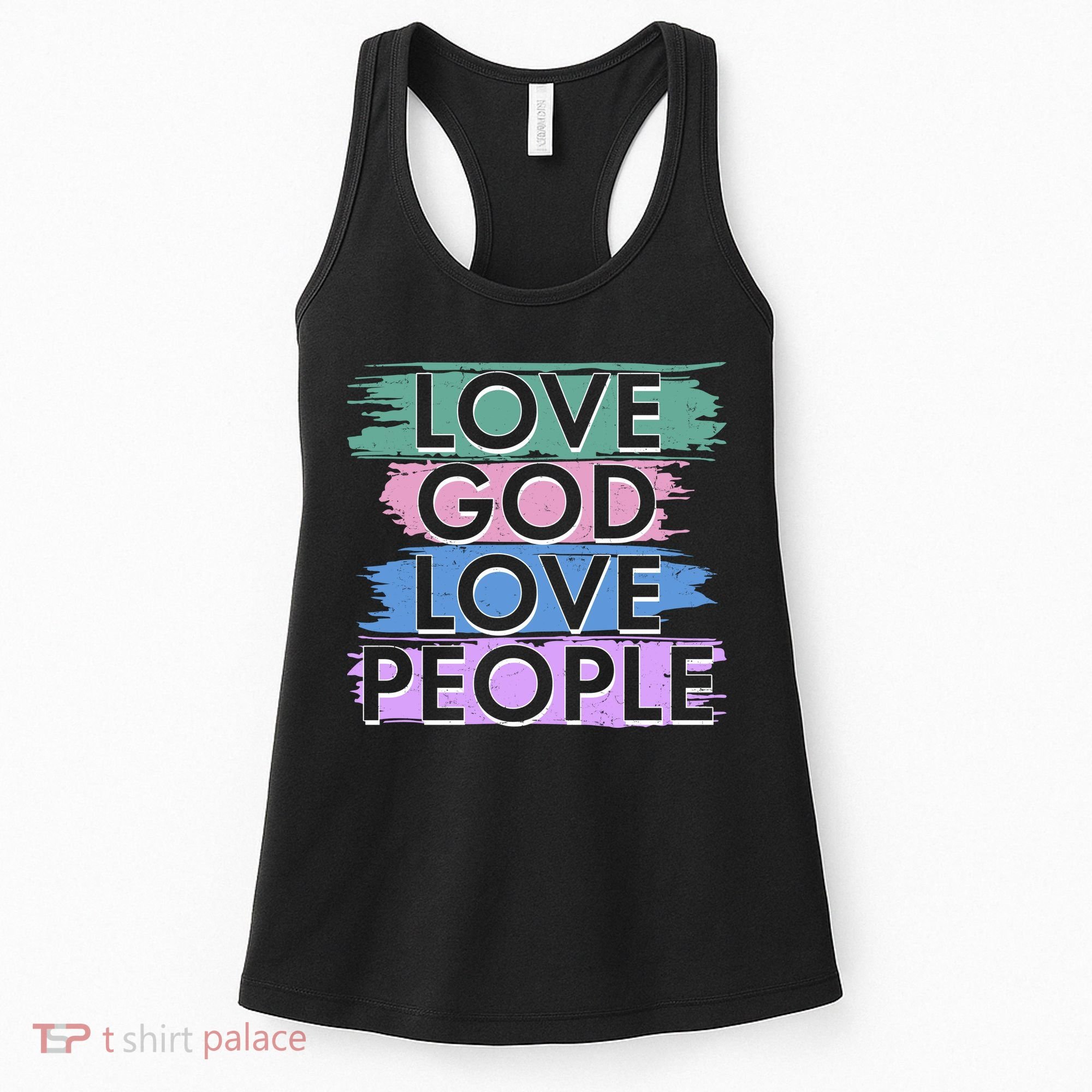 Love God Love People Religious Christian Faith Women's Tank Top