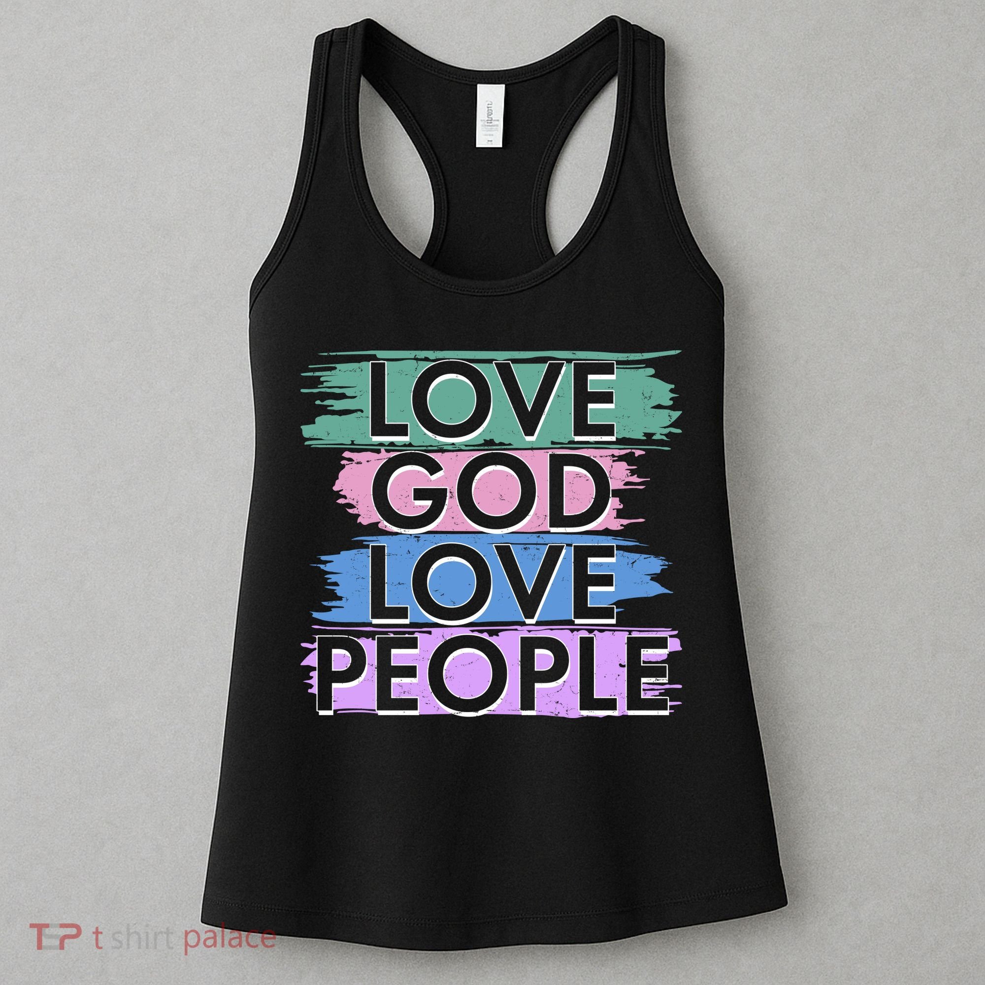 Love God Love People Religious Christian Faith Women's Tank Top
