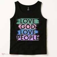 Love God Love People Religious Christian Faith Tank Top thumb 2