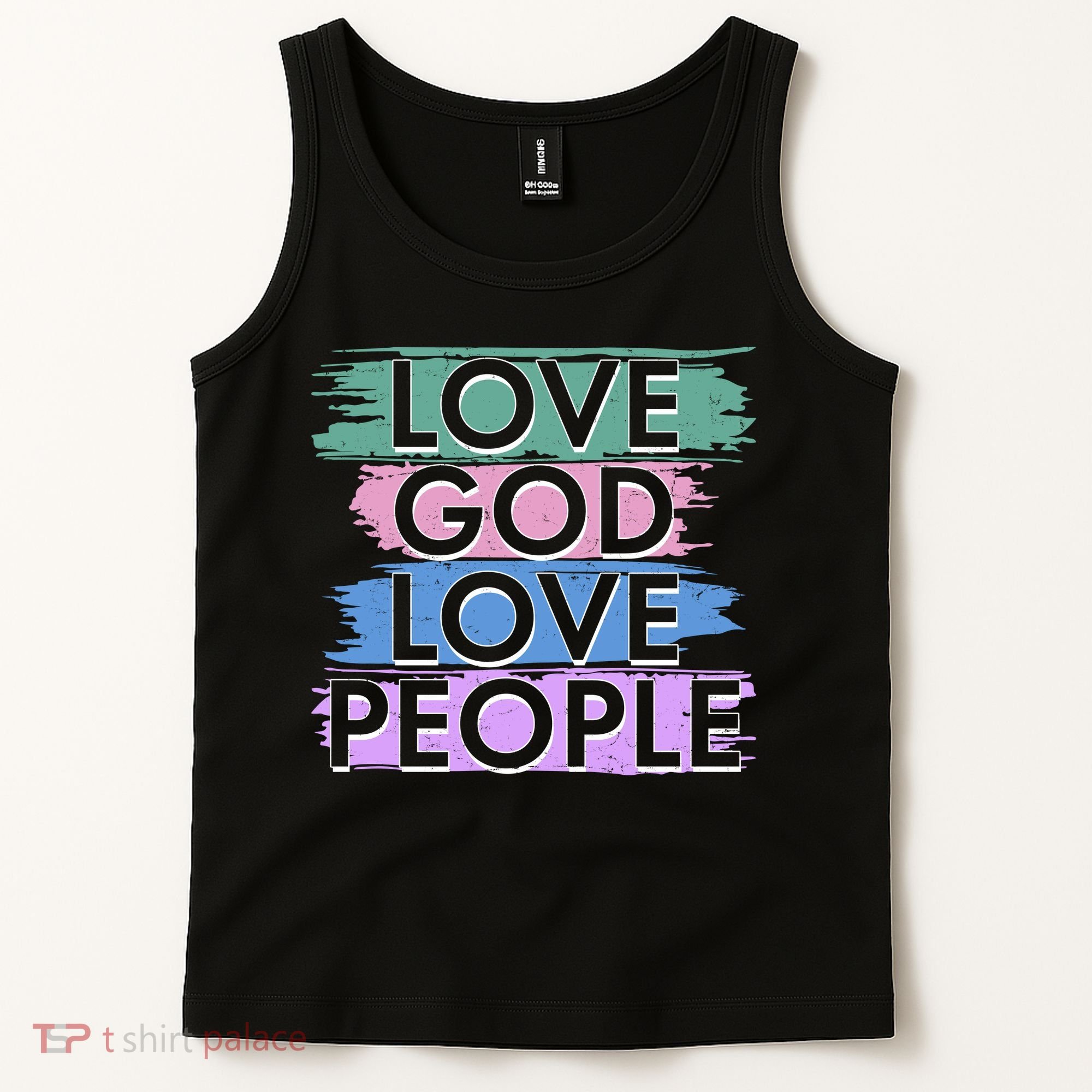 Love God Love People Religious Christian Faith Tank Top