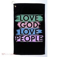 Love God Love People Religious Christian Faith Golf Towel thumb 0