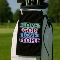 Love God Love People Religious Christian Faith Golf Towel thumb 2
