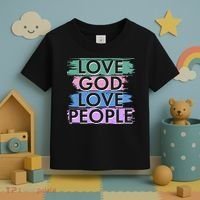 Love God Love People Religious Christian Faith Toddler T-Shirt thumb 3
