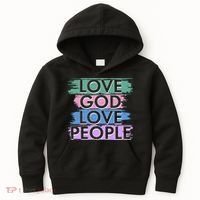 Love God Love People Religious Christian Faith Kids Hoodie thumb 0