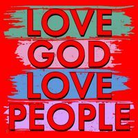 Love God Love People Religious Christian Faith Santa Hat thumb 1